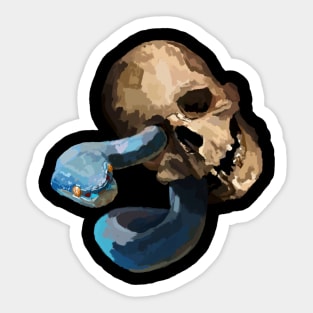 Serpent and the skull Sticker